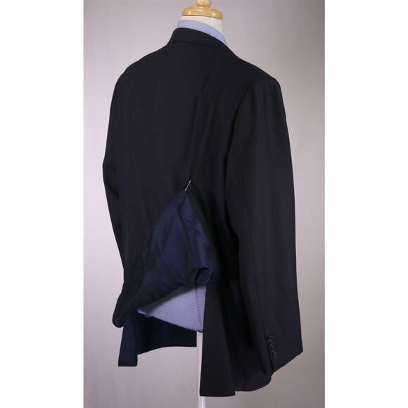 Brioni Navy Blue Tonestripe Super 180's Wool 2-Btn Blazer Jacket 50R - Picture 7 of 13